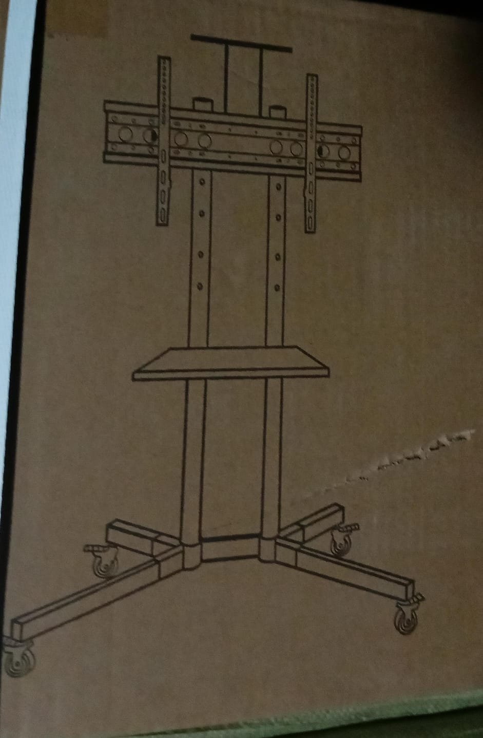 SOPORTE CON PEDESTAL TV MOVIL CODIGO:1500 - Imagen 2