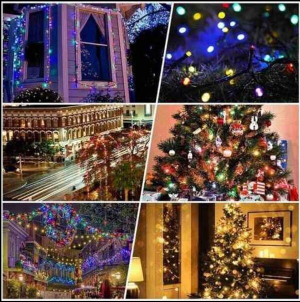 LUCES SOLARES DE NAVIDAD DE 11 METROS 1OO LEDS - Imagen 6