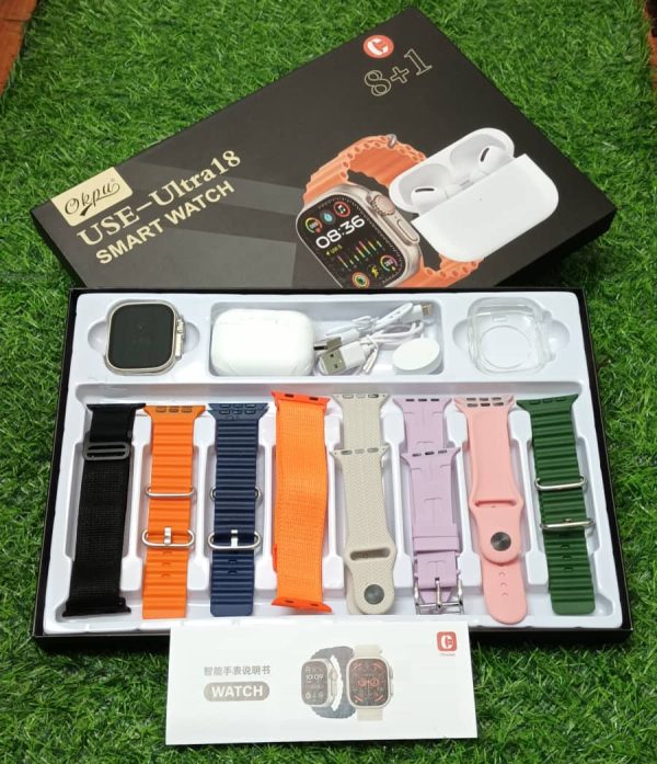 RELOJ SMART WATCH ULTRA-18 CON AUDIFONOS