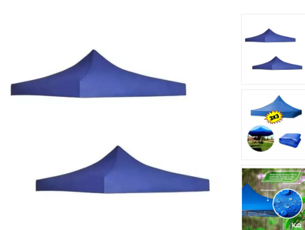 CARPA LONA DE TECHO PARA TOLDO 3X3 COLOR AZUL