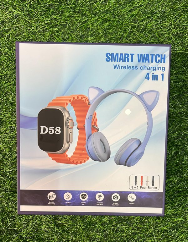 RELOJ S-MART WATCH  4 EN 1 CON AUDÍFONOS OREJA DE GATO - Imagen 2
