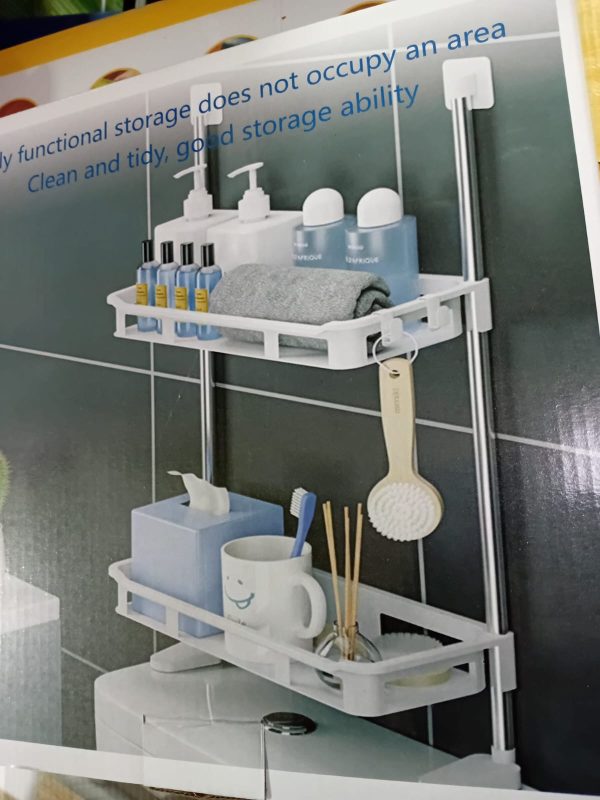 ORGANIZADOR DE BAÑO 2 NIVELES SOBREPUESTO PARA TAZA DE INODORO