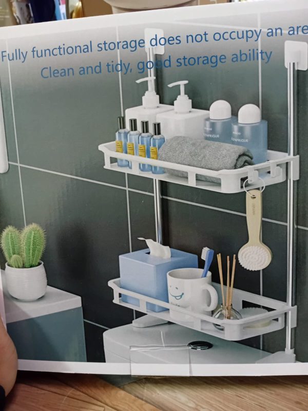 ORGANIZADOR DE BAÑO 2 NIVELES SOBREPUESTO PARA TAZA DE INODORO - Imagen 2