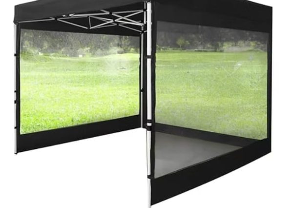 LONA LATERAL DE TOLDO  3X3 COLOR NEGRO