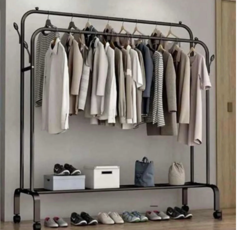 PERCHERO DOBLE CON RUEDAS