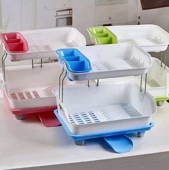 ESCURRIDOR DE LOZA 2 NIVELES ANDEJAS PLASTICAS
