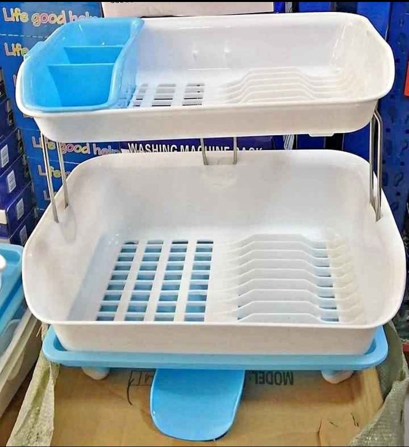ESCURRIDOR DE LOZA 2 NIVELES ANDEJAS PLASTICAS - Imagen 2